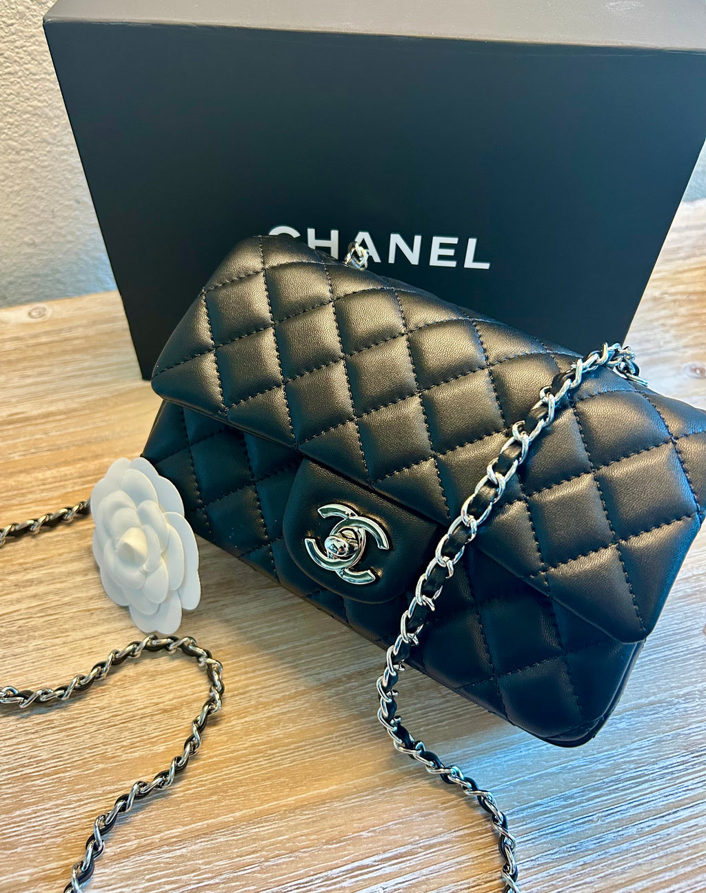 Black Mini Flap Bag