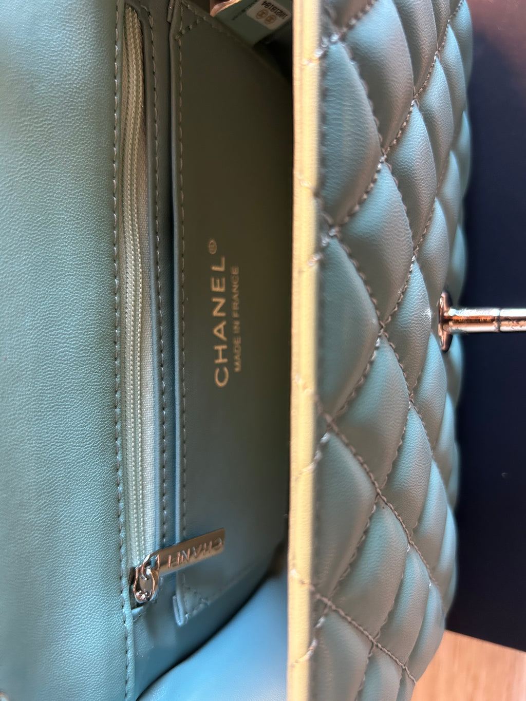 Tiffany Blue Mini Flap Bag