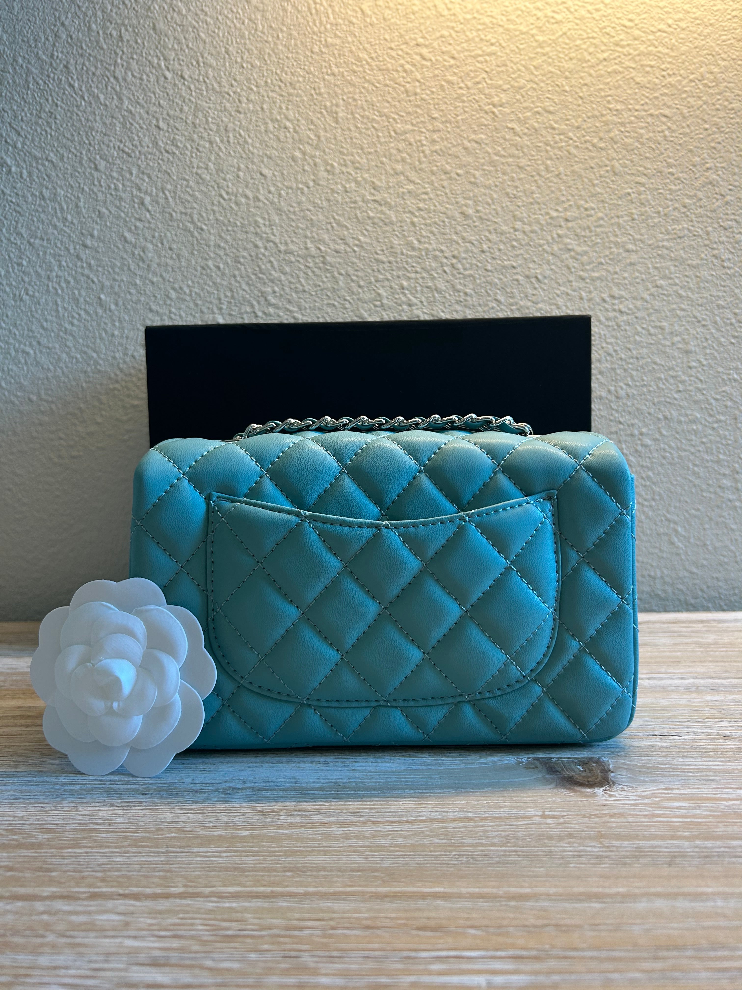 Tiffany Blue Mini Flap Bag