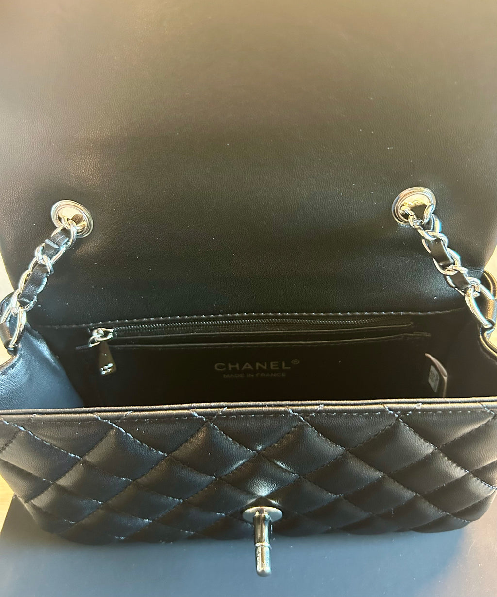 Black Mini Flap Bag