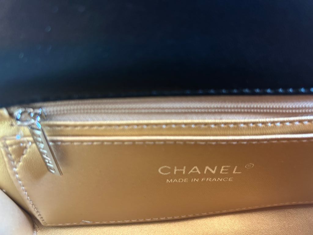 Black Mini Flap w/ Adjustable Strap