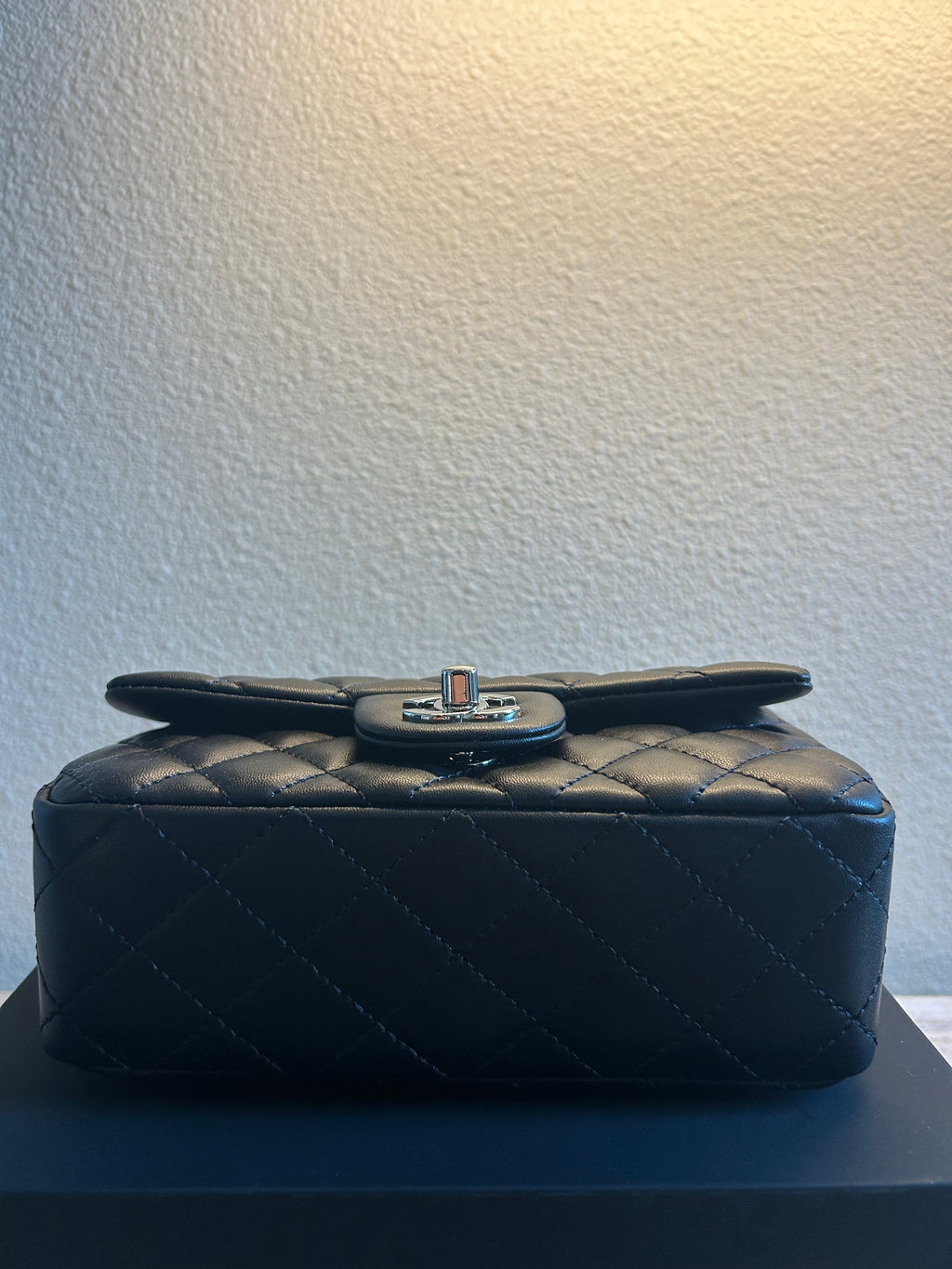 Black Mini Flap w/ Adjustable Strap
