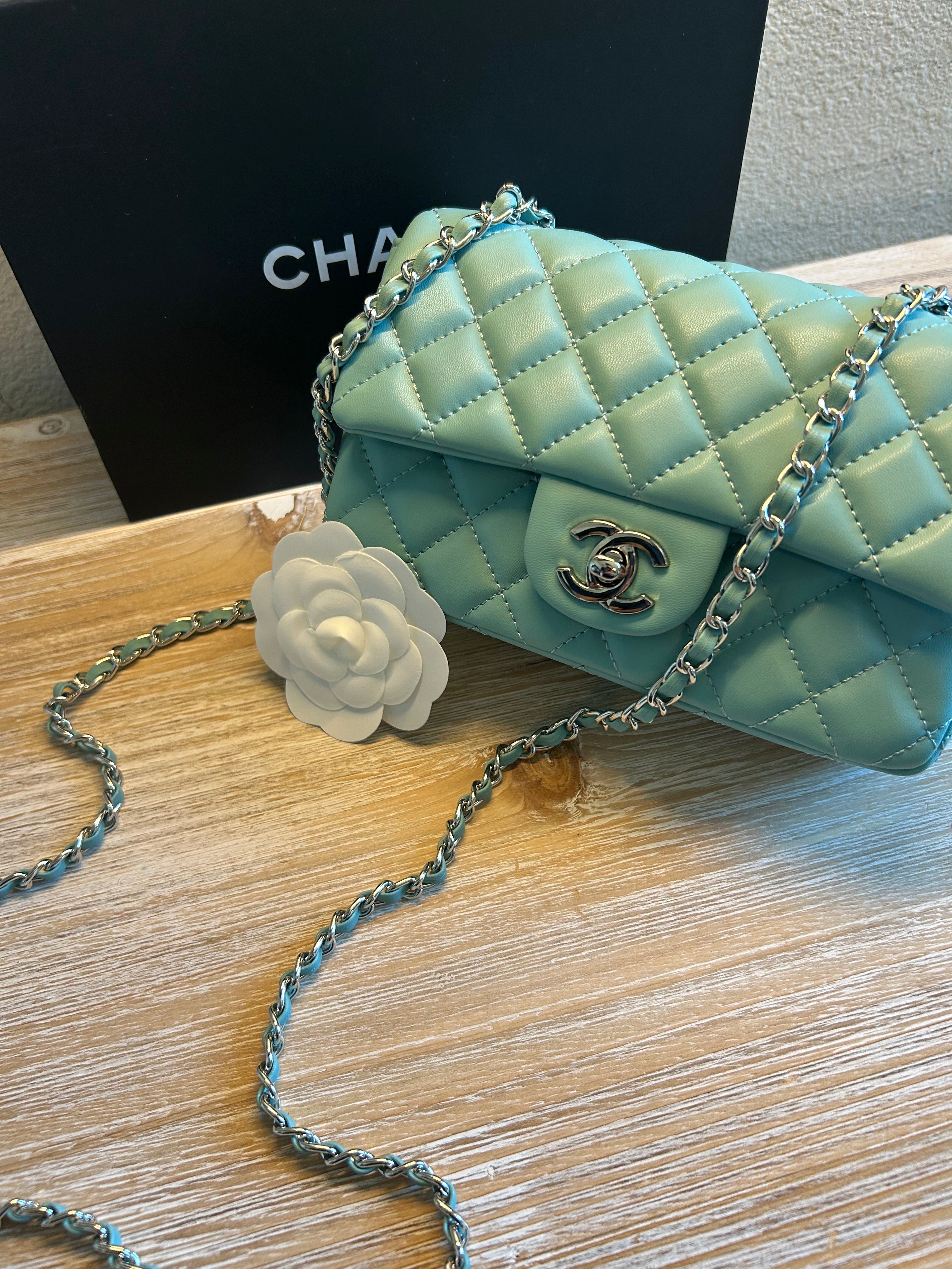 Tiffany Blue Mini Flap Bag