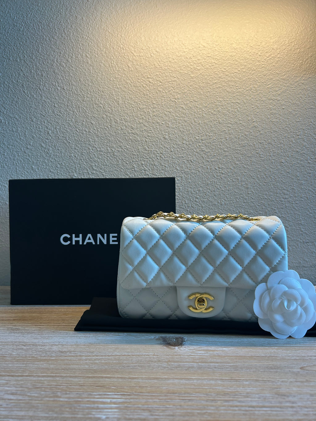 White Mini Flap Bag