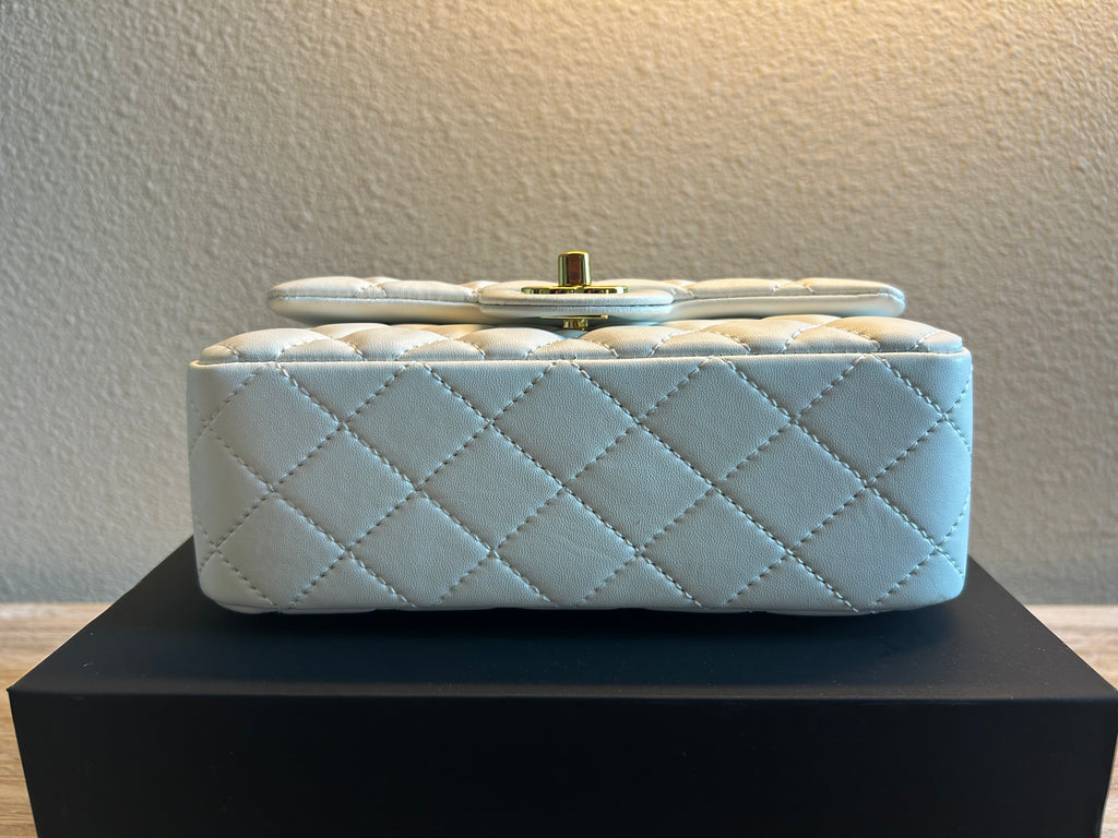 White Mini Flap Bag