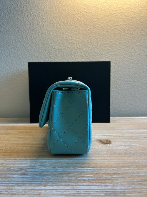 Tiffany Blue Mini Flap Bag